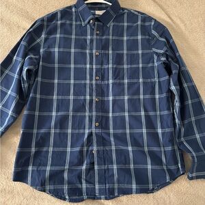 Old Navy Blue Plaid Button Down Casual Shirt Men